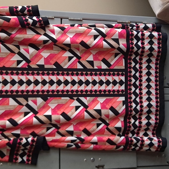 Ladies geometric print polyester dress size 14 - Picture 3 of 9